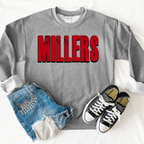 Millers Unisex Shadow Team Black and White DTF Print