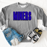 Miners Unisex Shadow Team Black and White DTF Print