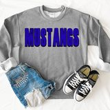 Mustangs Unisex Shadow Team Black and White DTF Print