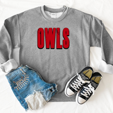 Owls Unisex Shadow Team Black and White DTF Print