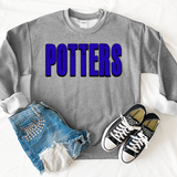 Potters Unisex Shadow Team Black and White DTF Print