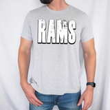 Rams Unisex Shadow Team Black and White DTF Print