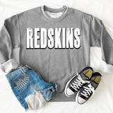 Redskins Unisex Shadow Team Black and White DTF Print