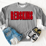 Redskins Unisex Shadow Team Black and White DTF Print
