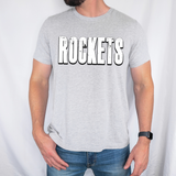 Rockets Unisex Shadow Team Black and White DTF Print