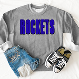 Rockets Unisex Shadow Team Black and White DTF Print