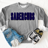 Sabercubs Unisex Shadow Team Black and White DTF Print