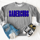 Sabercubs Unisex Shadow Team Black and White DTF Print