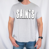 Saints Unisex Shadow Team Black and White DTF Print