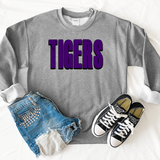 Tigers Unisex Shadow Team Black and White DTF Print