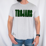 Trojans Unisex Shadow Team Black and White DTF Print