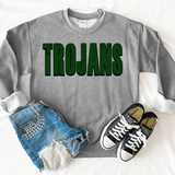 Trojans Unisex Shadow Team Black and White DTF Print