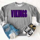 Vikings Unisex Shadow Team Black and White DTF Print