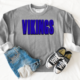 Vikings Unisex Shadow Team Black and White DTF Print