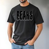 Bears Unisex Shadow Team Black and White DTF Print