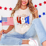 USA Paint Splatter DTF Print