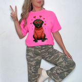 Valentine Black Lab VDAY DTF Print