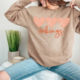 Vikings Checker Heart Trio DTF Print