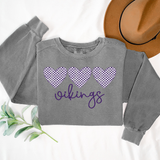Vikings Checker Heart Trio DTF Print