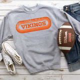 Vikings Retro Team Oval DTF Print