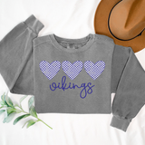 Vikings Checker Heart Trio DTF Print