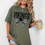 Vikings Coquette Checker Bow DTF Print