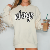 Vikings Crackle Cursive Teams DTF Print