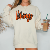 Vikings Crackle Cursive Teams DTF Print