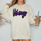 Vikings Crackle Cursive Teams DTF Print
