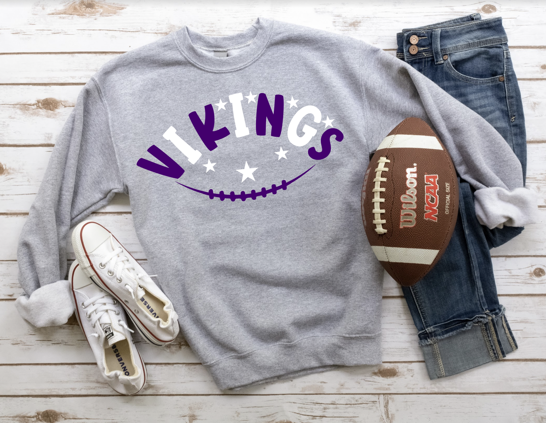 Vikings Football Star DTF Print