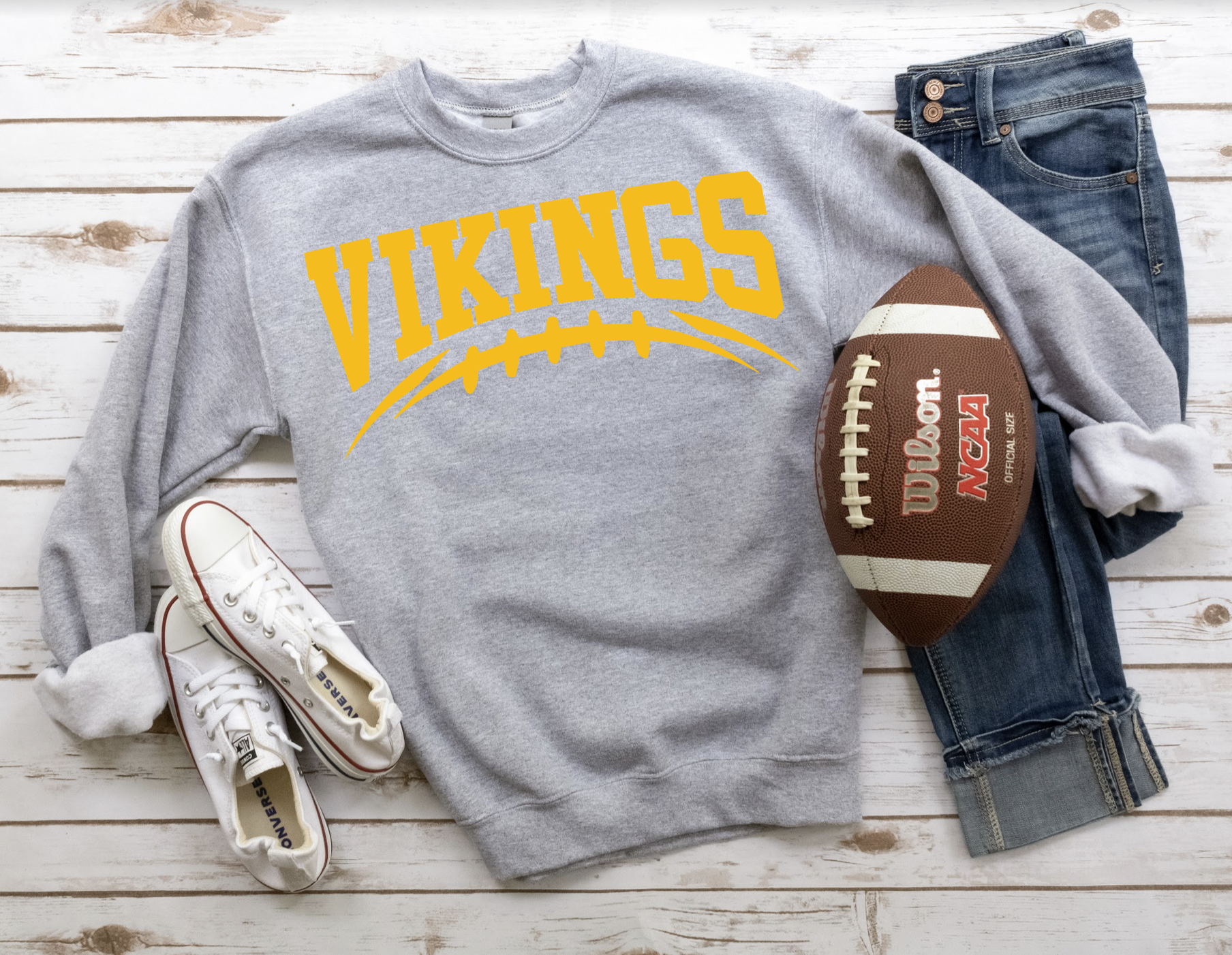Vikings Football Arched DTF Print