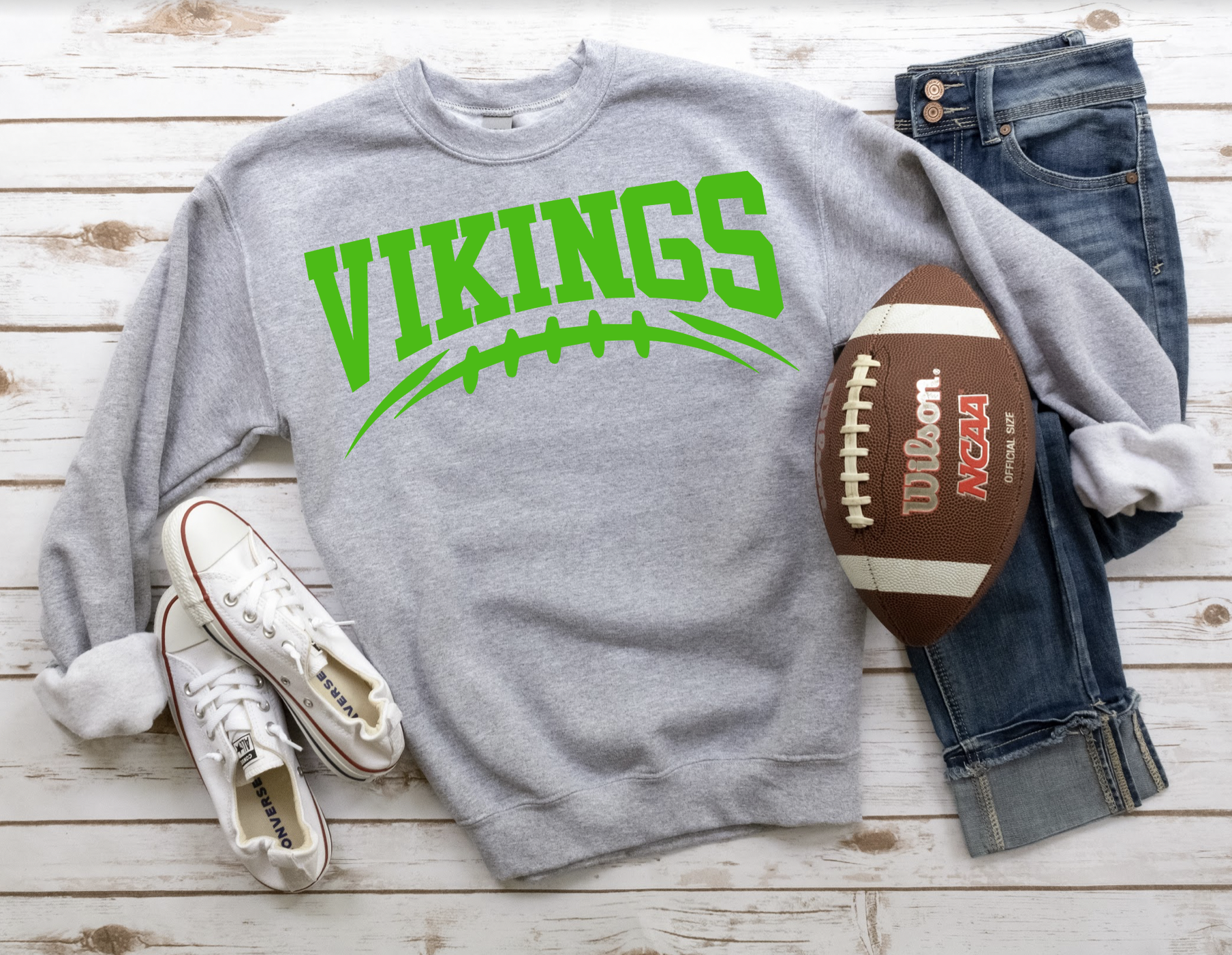Vikings Football Arched DTF Print