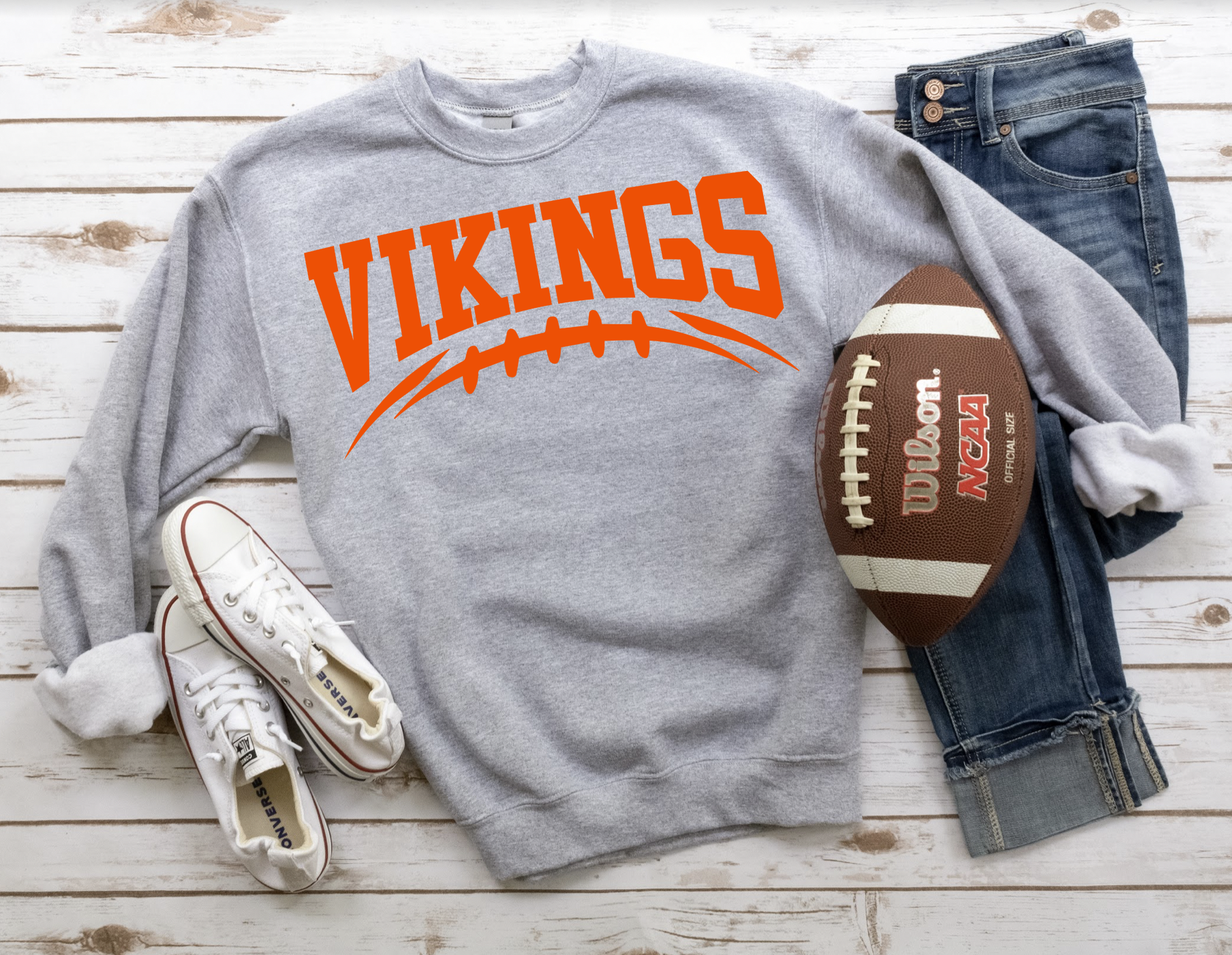 Vikings Football Arched DTF Print