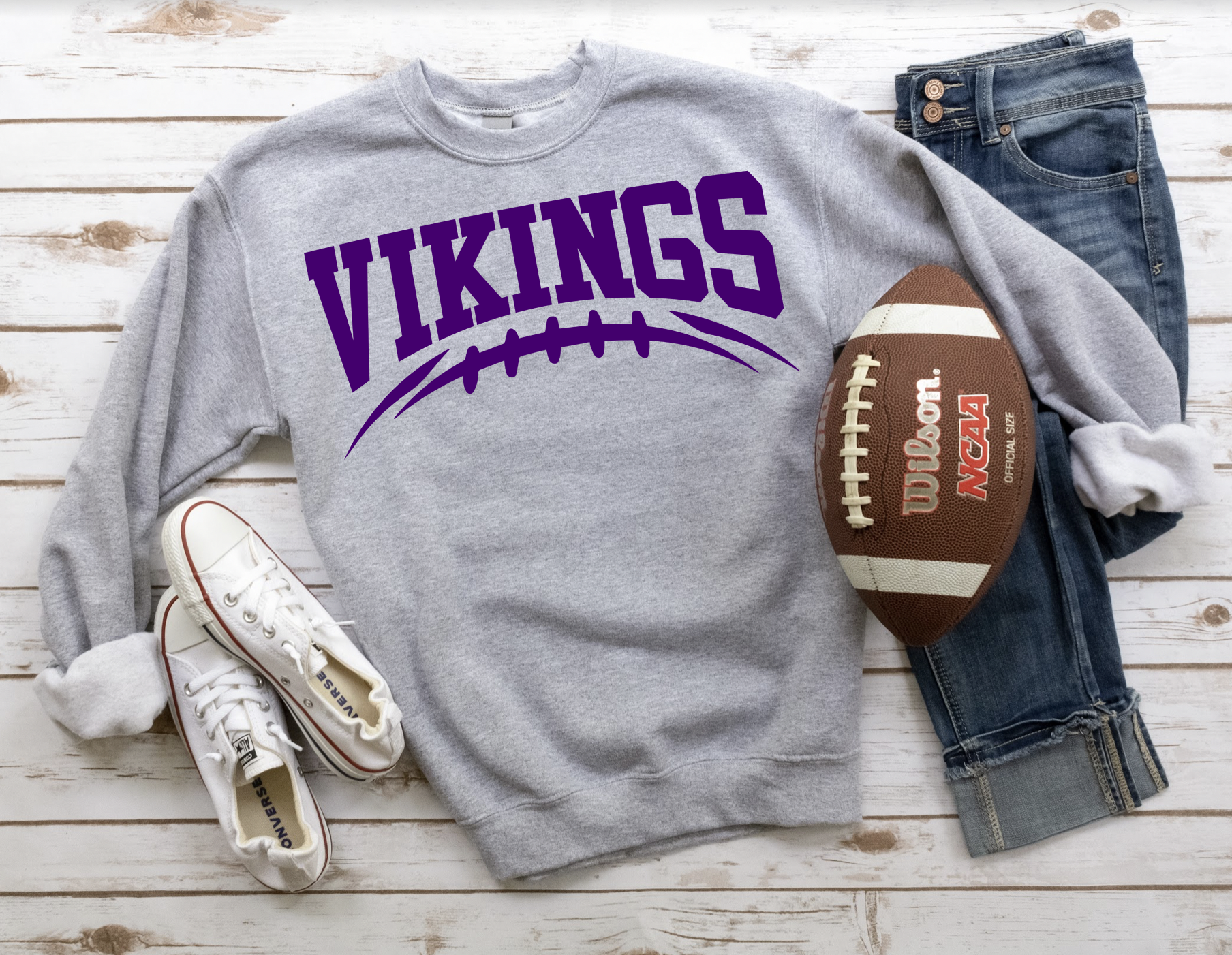 Vikings Football Arched DTF Print