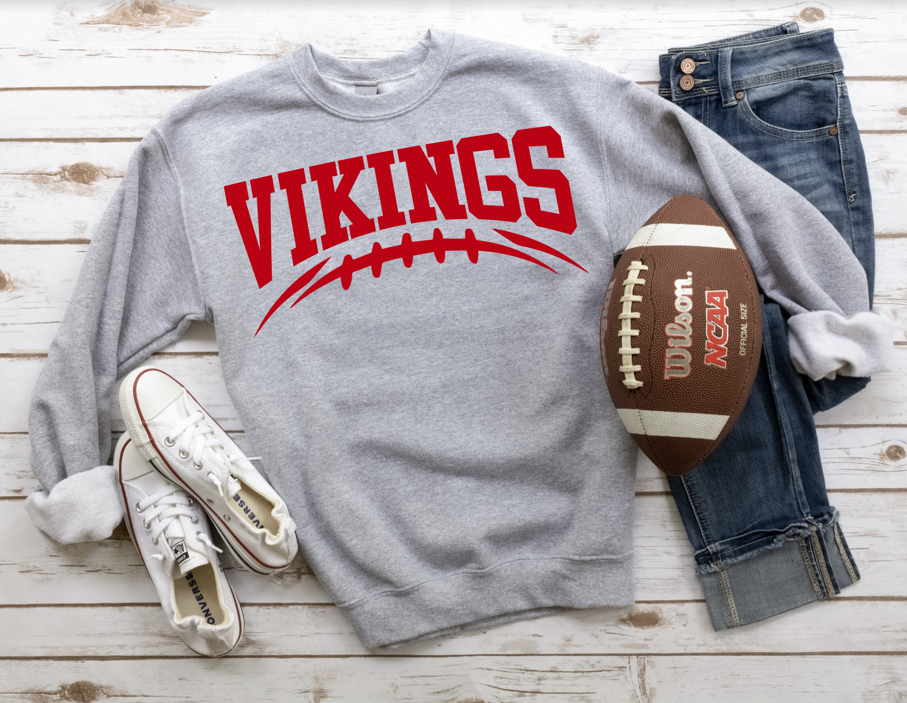 Vikings Football Arched DTF Print