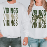 Vikings Matching Stacked Camo Greens DTF Print