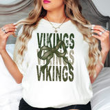 Vikings Matching Stacked Camo Greens DTF Print