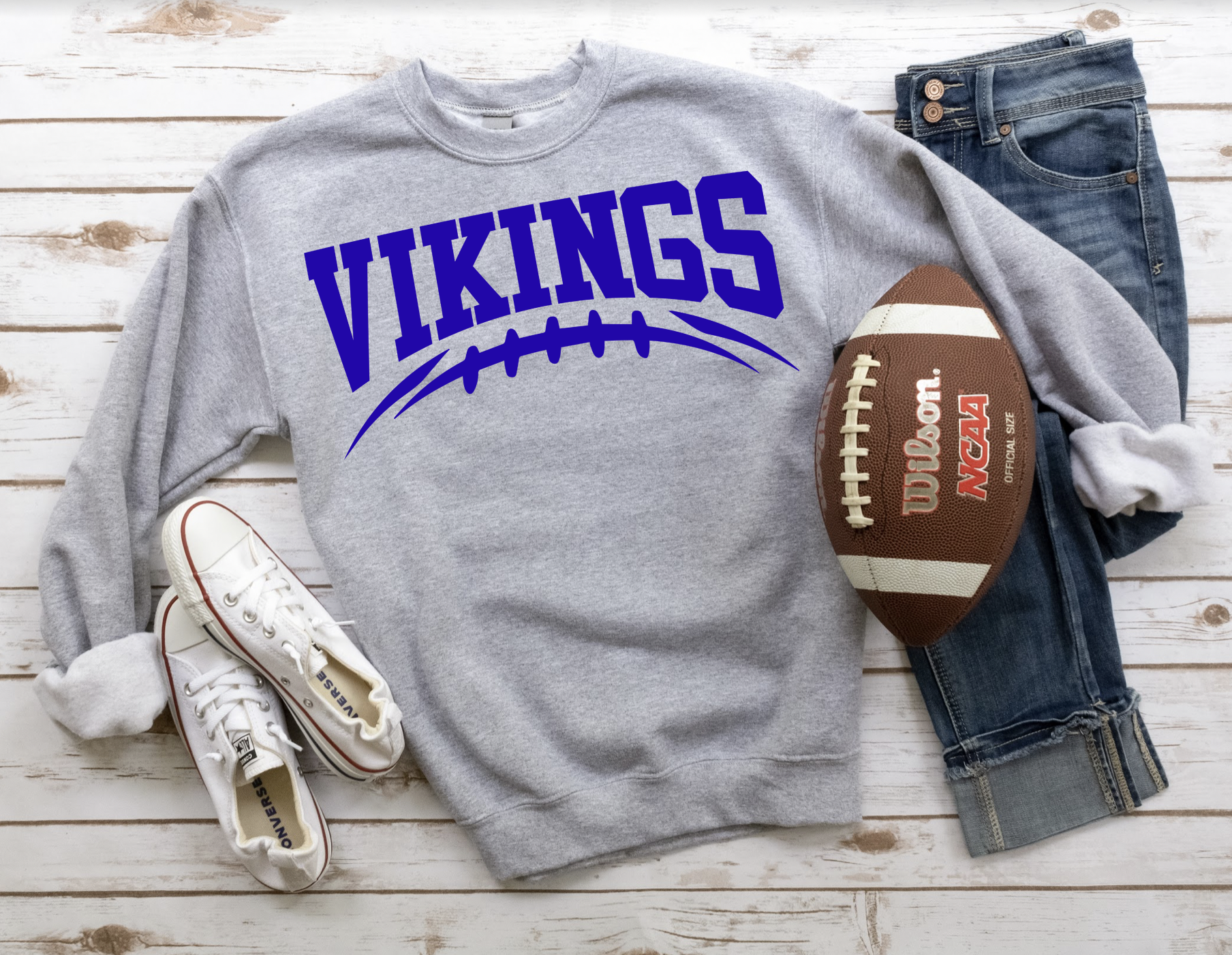 Vikings Football Arched DTF Print