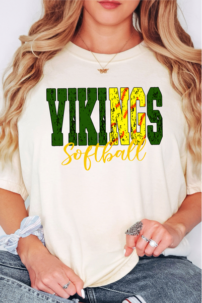 Vikings Sport Grunge DTF Print