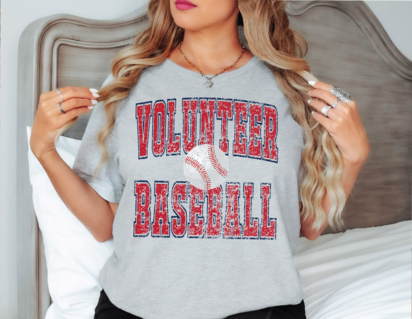 Distressed Volunteers Baseball DTF Print