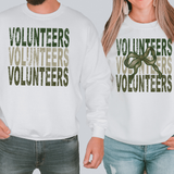 Volunteers Matching Stacked Camo Greens DTF Print