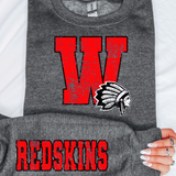 W Redskins DTF Print