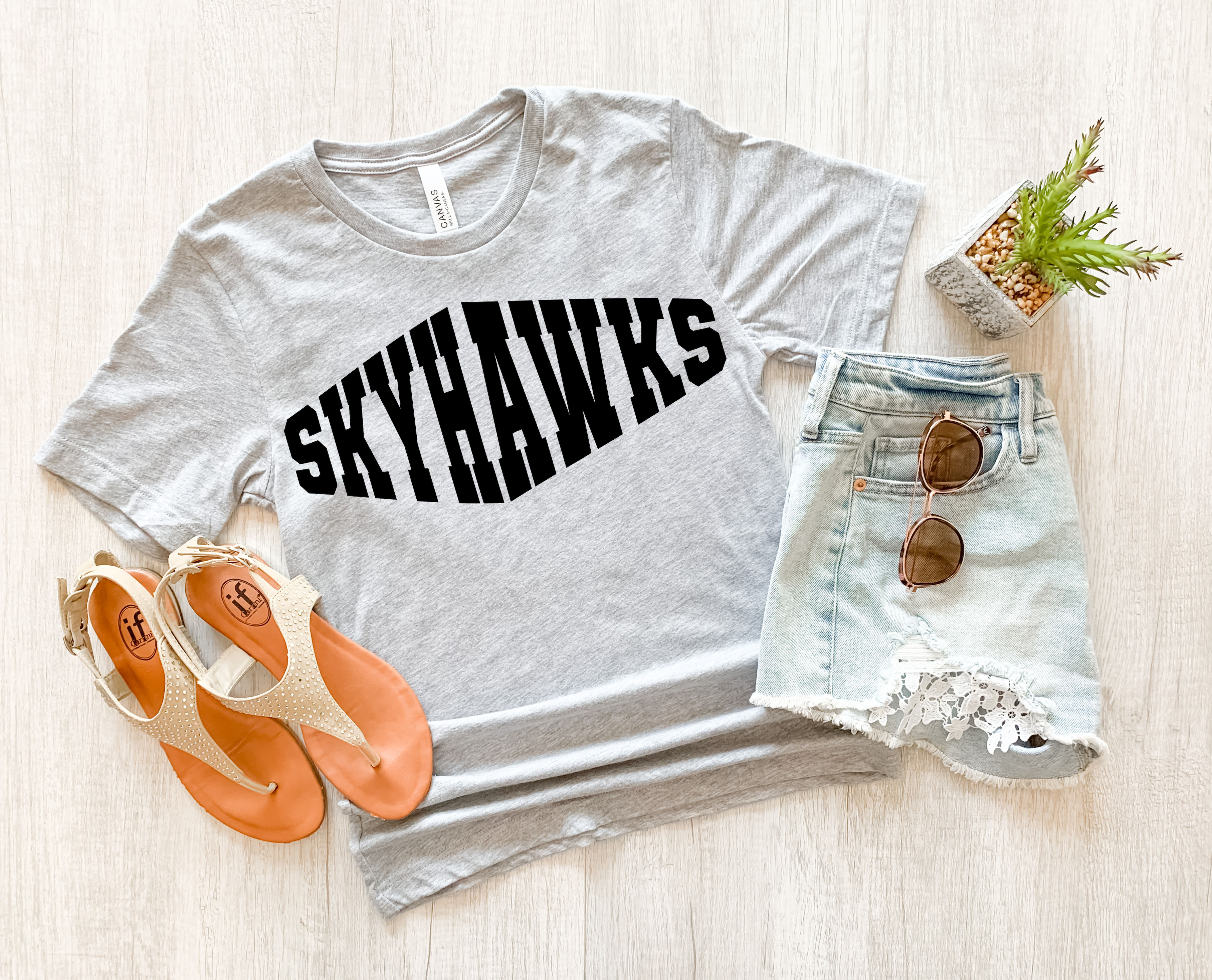 Skyhawks Warped Two Color Game Day DTF Print