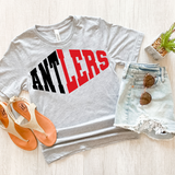 Antlers Warped Two Color Game Day DTF Print