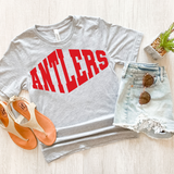 Antlers Warped Two Color Game Day DTF Print