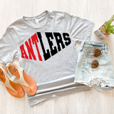 Antlers Warped Two Color Game Day DTF Print