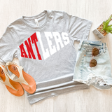 Antlers Warped Two Color Game Day DTF Print
