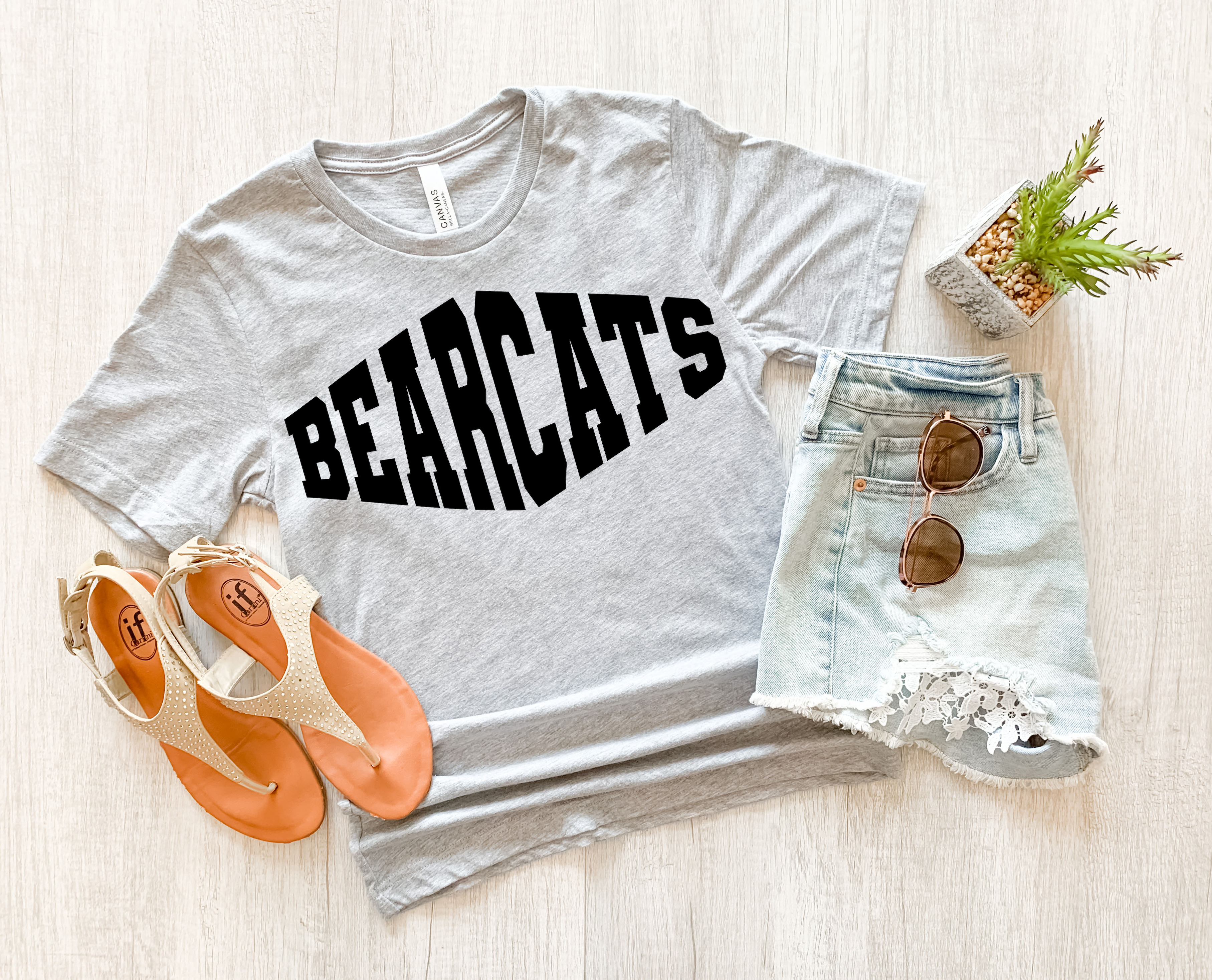 Bearcats Warped Two Color Game Day DTF Print