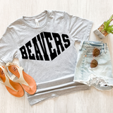 Beavers Warped Two Color Game Day DTF Print