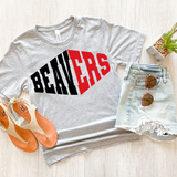 Beavers Warped Two Color Game Day DTF Print